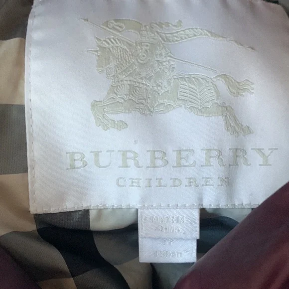 BURBERRY FUR PLUM PUFFER